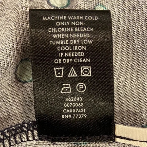 Ann Taylor Dark Blue Dress with Teal Dots - Picture 7 of 7